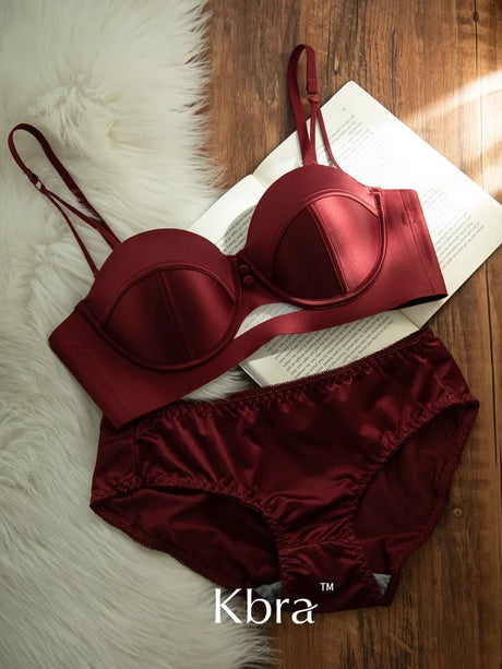 Japanese Anime Set Victoria's Style Half Cup Minimiser & Knickers | Push Up for Small Chest Retro sensual Lingerie Bride Gift