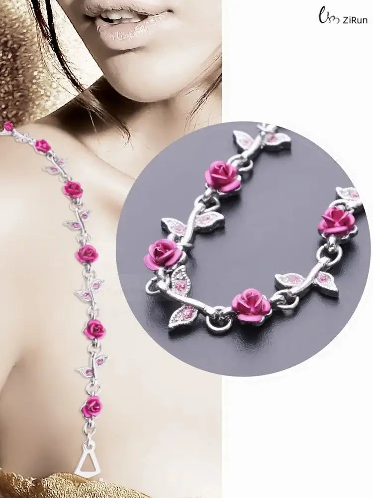 Detachable Rhinestone Metal Bra Strap for Women, Non-Slip Invisible Adjustable Crystal Shoulder Straps,Lingerie Accessories Gift