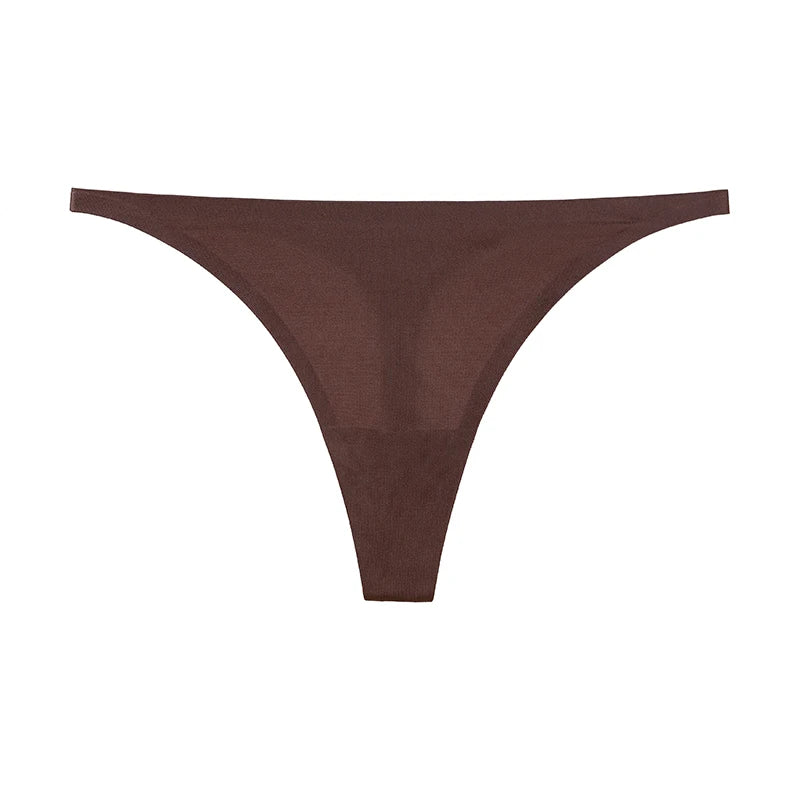 Ice Silk Thong Sexy Women Panties G String Briefs T Back for Girls Underwear Temptation Seamless Ladies Underpants Size S-XL