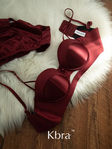 Japanese Anime Set Victoria's Style Half Cup Minimiser & Knickers | Push Up for Small Chest Retro sensual Lingerie Bride Gift