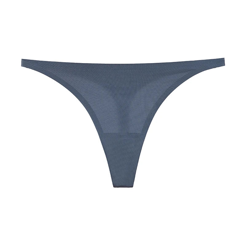 Ice Silk Thong Sexy Women Panties G String Briefs T Back for Girls Underwear Temptation Seamless Ladies Underpants Size S-XL