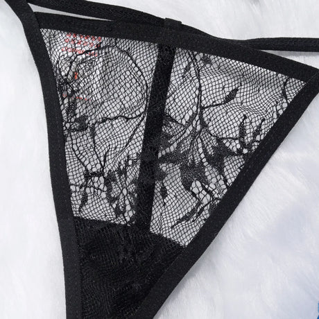 Sexy Lingerie Hollowed Out Suit Transparent and Seductive Mesh See Through Sets for Women Porn Lace Bra Lingerie Sets Intimates