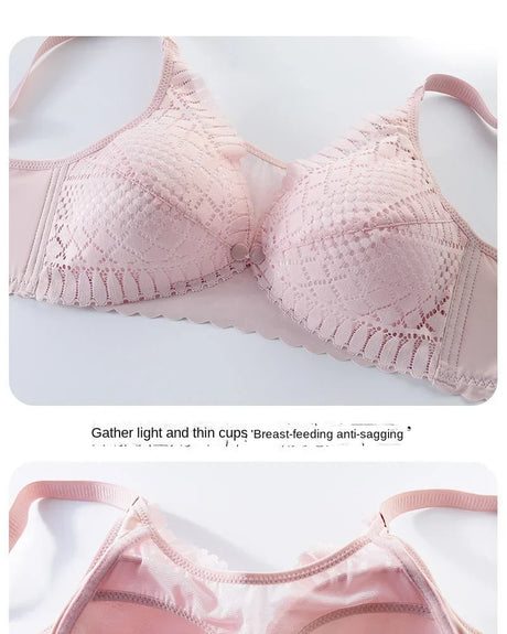 Front Button Maternity Nursing Bra Adjustable Gathered Underwear Comfortable Breastfeeding Bra for Feeding Pregnant Women Clothe