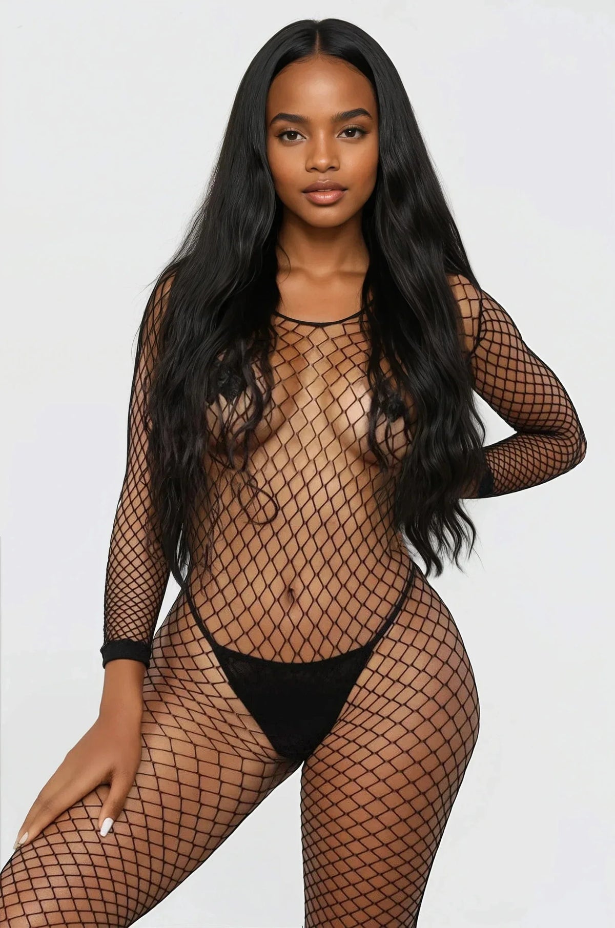 Babydolls Sexy Adult Open Crotch Body Stockings Female Black Women Fishnet Lingerie Underwear Transparent Bodysuit Costumes