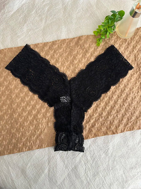 Personalized Text Custom Thong Customization Name Crystal Letters Panties Sexy Lace Underpants for Woman Wife Girlfriend Gift