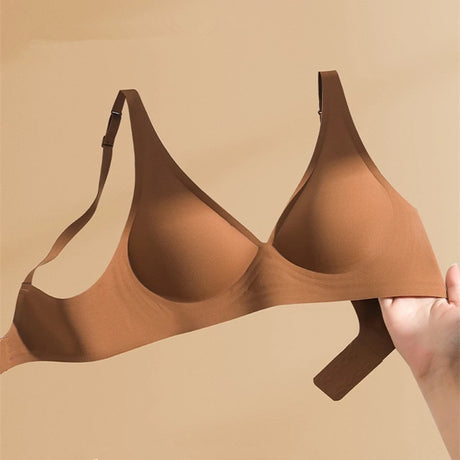 Beautiful Back Invisible Seamless Underwear Women's Large Breast Revealing Small Breast Gathering Side Breast Sexy Wireless Bra