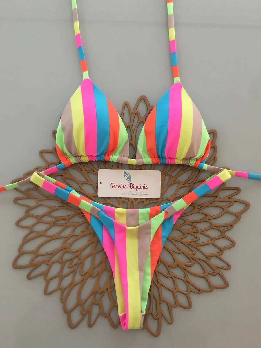 Micro Bikinis Women Swimsuit New Sexy Swimwear Halter Bikini Set Brazilian Biquini Female Thong Beachwear Party Wear