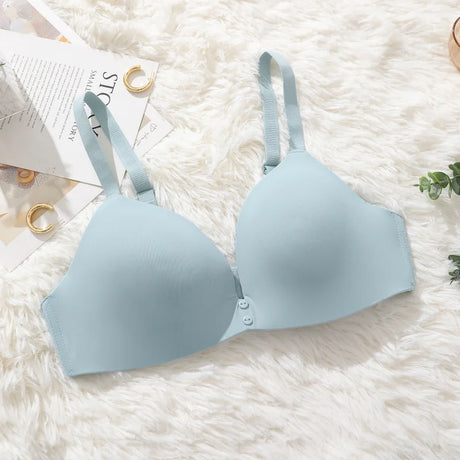 Seamless Wireless Bra Women Comfort Ice Silk Push Up Underwear 3/4 Cup Daily Lingerie Bralette Plus Size