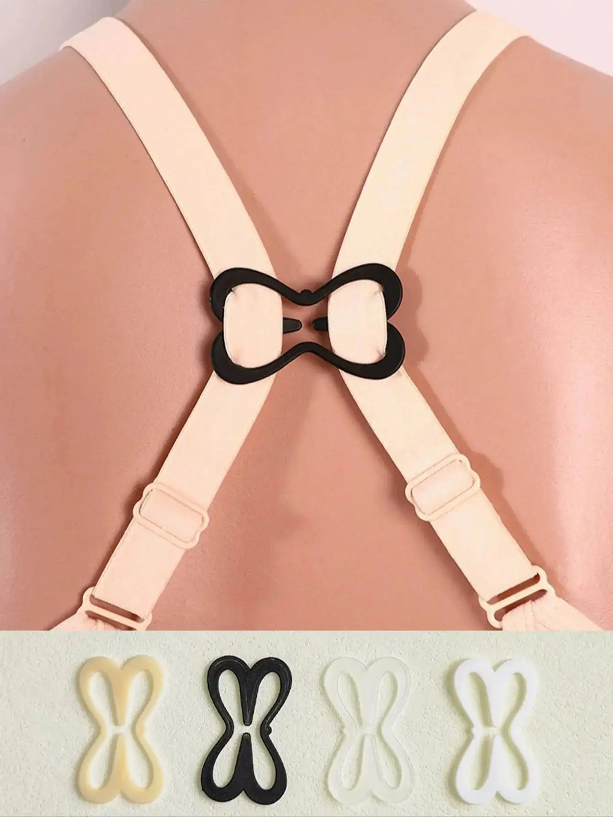 Multiple dragonfly shaped invisible underwear anti slip buckles, cross shoulder strap buckles, bra invisible buckles