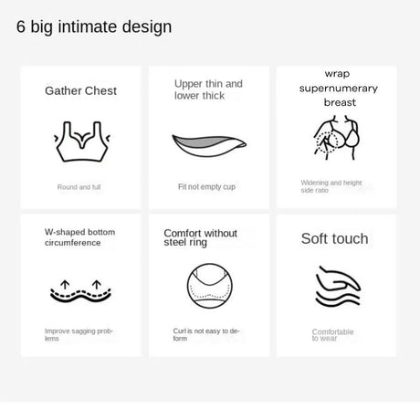 Small Breasts Push Up Bra Wireless Comfortable Underwear Seamless Invisible Bralette 3D Pads Support Bras Side Breast Collection