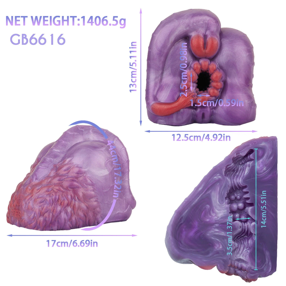 GEEBA Fantasy Red/Blue Dragon Male Masturbator Silicone Adult Men's Onahole Pocket Pussy Realistic Vagina Stroker Men Sex Toys