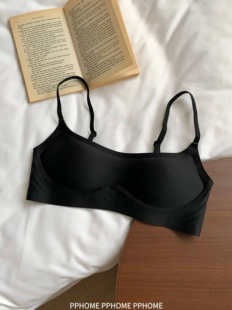 Plunge Neck Floral Demi Cup Bra Small Bust Wirefree Push Up Seamless Invisible Thin Cute Teen Girls Daily Wear Underwear