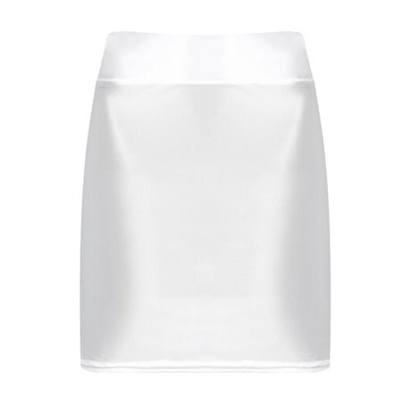 Womens Glossy Two-piece Outfit Oil Shiny Smooth High Waist Mini Skirt with Tank Top Nightclub Rave Outfit Pole Dancing Clubwear