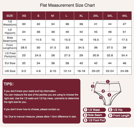 4 Layer Very Abundant Bamboo Period Panties for Heavy Flow Women Menstrual Panties Overnight High Waist Period Underwear