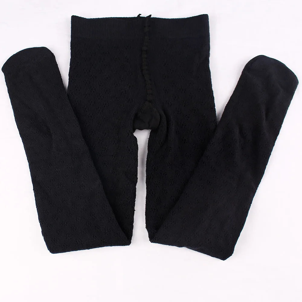 Retro Hollow Out Dot Round Floral Women's Pantyhose Thin Sexy Mesh Breathable Hottie Slim Fit Tights