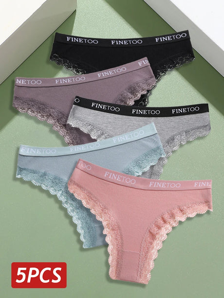 Seamless Women Panties Cotton Lace Underwear Sexy Low Rise Elastic Waist Brazilian Panties T-Back Soft Intimates Lingerie M-2XL