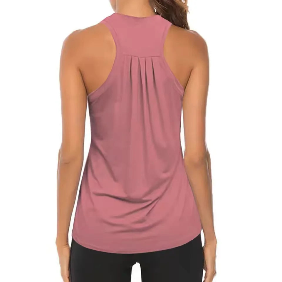 Sleeveless Racerback Workout Tank Tops for Women,Dry Quick Breathable Gym Running Training Yoga Shirts,Fitness Sport Yoga Vest