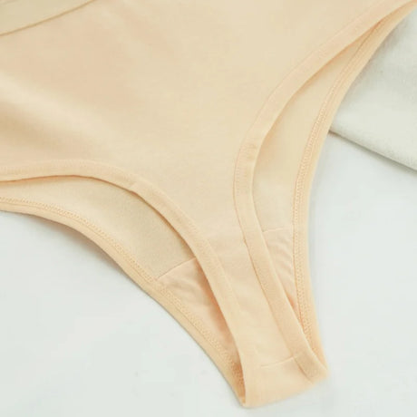 6 Pack Women's High Waisted Thong Cotton Underwear Ribbed Soft Breathable Panties Soft Stretch Intimates Sexy Lingerie S-XL