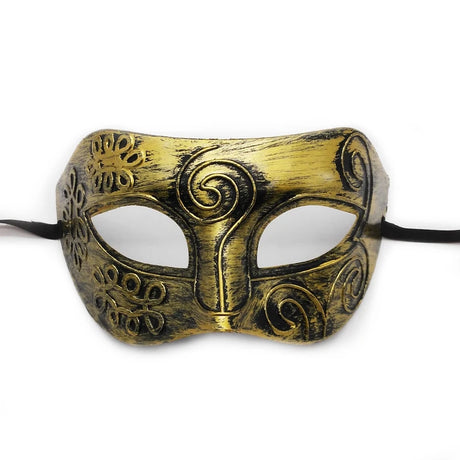 1PC Masquerade Mask Vintage Prince Mask Black Antique Copper Half Face Mask Plastic Retro Crown Masks Women Party Decoration