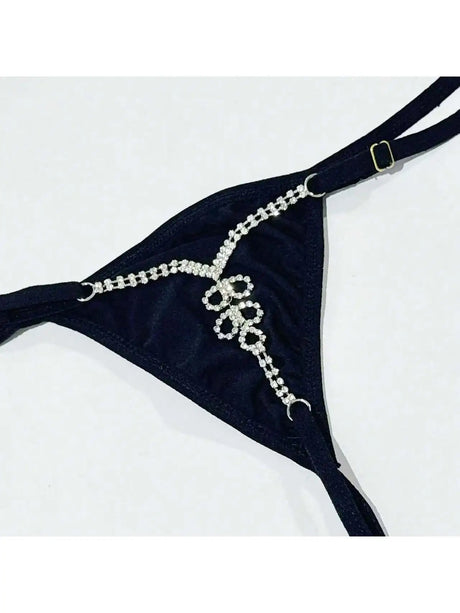 Hot selling sparkling rhinestone body chain in Europe and America, simple thong with heart, simple underwear, fashionable access