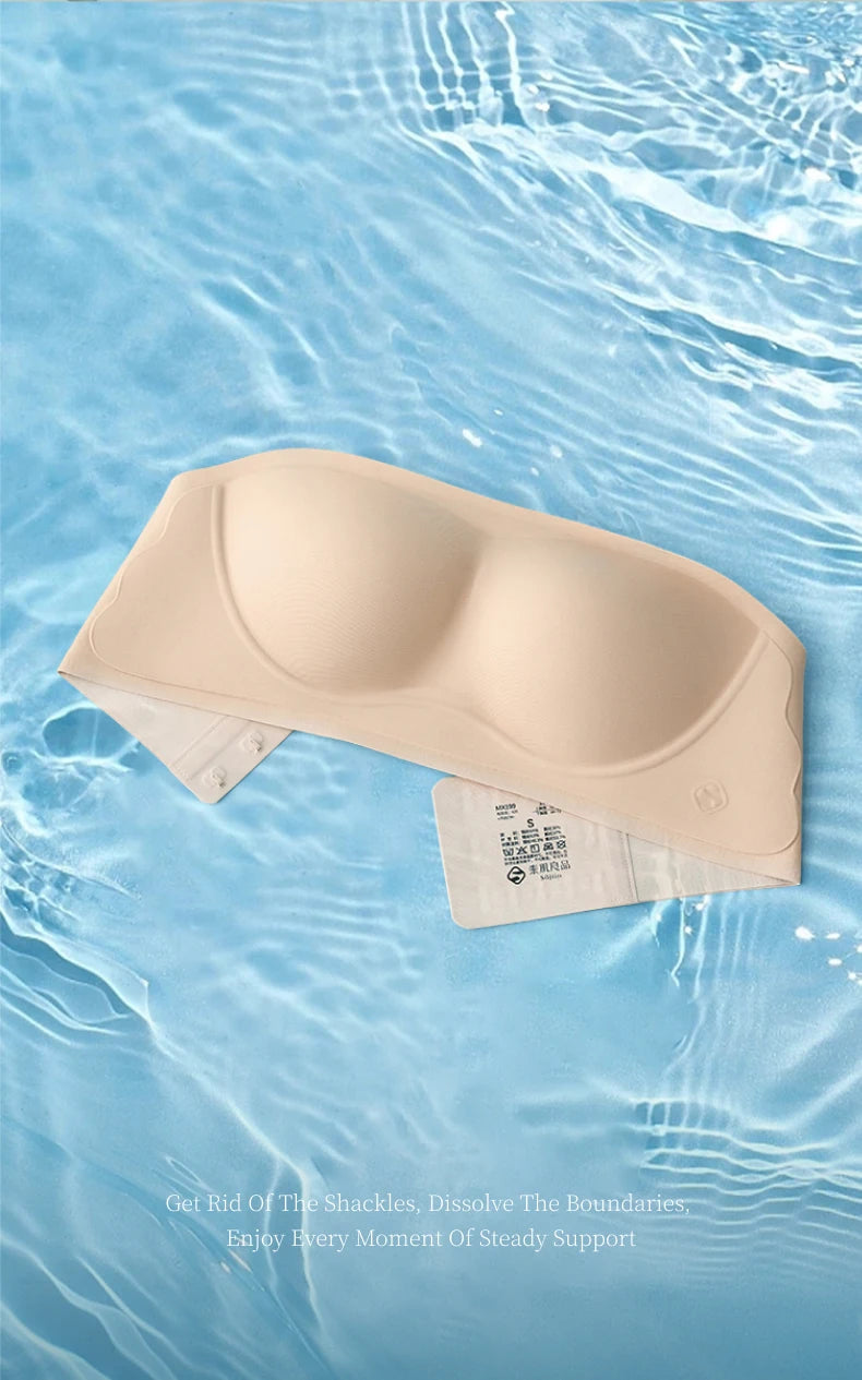 SUJIIN Invisible Strapless Bra for Women Wireless Seamless Push Up Bralette Lady Summer Convertible Multiway Lift Bras Female