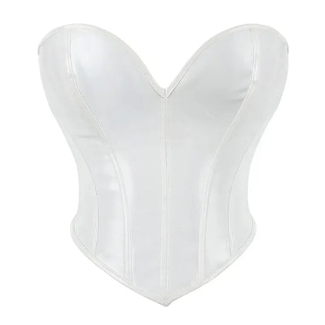Black Shiny PVC Bustier Faux Leather Corset Crop Top Body Shaper Women Sexy Corselet Vest Plus Size