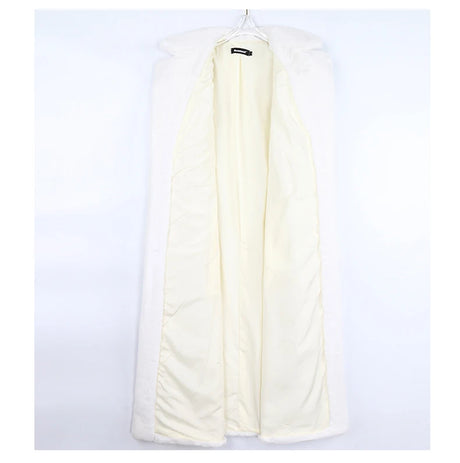 Mauroicardi Winter Long White Black Warm Thick Soft Flowy Fluffy Faux Fur Coat Women Sashes Loose Casual Furry Overcoat 2024
