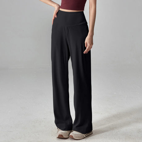 Women's High Quality Pants With Pockets High Waist Stretch Loose Sweatpants Nake-Feeling Sports Leisure Yoga Workout Pants