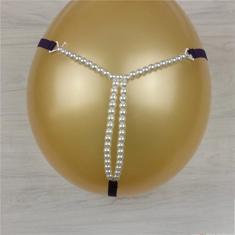 Sexy Massage Pearls Thong Women Panties Open Crotch G-string Erotic Lingerie Woman High Stretch Plus Size T Back Sex Accessories