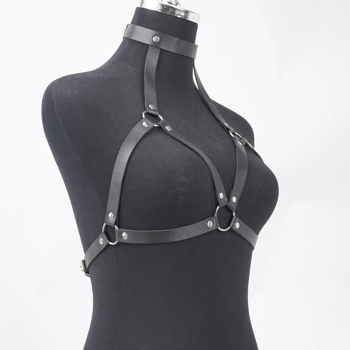 Women's Plus Size Belt, Punk Chest Harness for Women, Fashion PU Leather Cage Bra Harness, Rave Outfit Harness Belt.