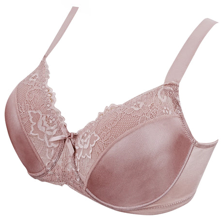 Sheroine Plus Size Floral Lace Underwire Bra, Minimizer Full Coverage Non Padded Support Bra for Everyday Comfort & All-Day Wear