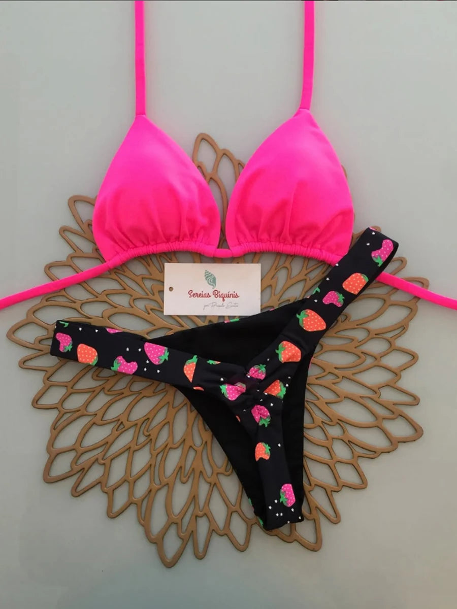 Micro Bikinis Women Swimsuit New Sexy Swimwear Halter Bikini Set Brazilian Biquini Female Thong Beachwear Party Wear