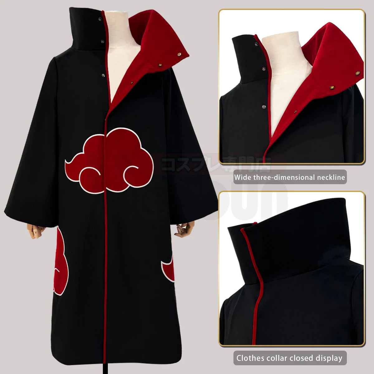 HOLOUN Uchiha Itachi Sasuke Anime Cosplay Costume Embroidery Hawk Team Cloak Pain Konan Sasori Halloween Christmas S-2XL