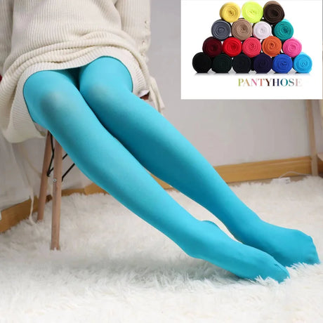 Spring Autumn 25 Candy Color Sexy Tights For Women Plus Size High Elasticity Pantyhose NO Transparent Beautiful legs Stockings