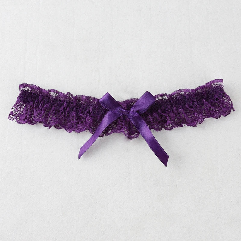 Women Sexy Lingerie Lace Floral Garter Belt Bowknot Leg Loop Wedding Garters Bridal Cosplay Fashion Stocking Ring For Ladies
