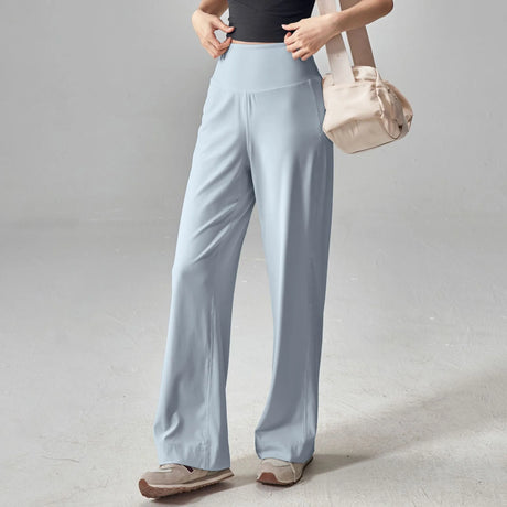 Women's High Quality Pants With Pockets High Waist Stretch Loose Sweatpants Nake-Feeling Sports Leisure Yoga Workout Pants