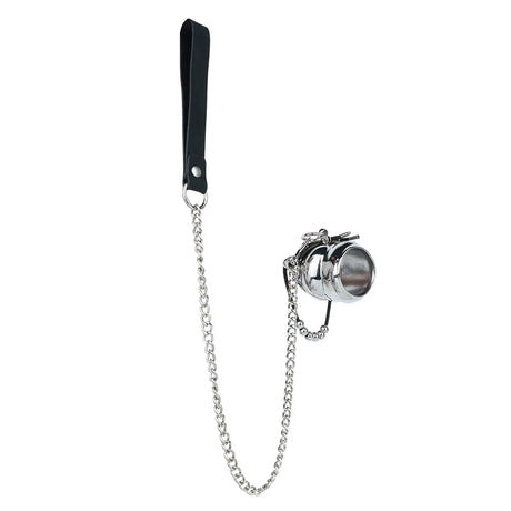 ORALSX Stainless Steel Testicle Pendant Scrotum Locking Ring Male Penis Bondage Rings BDSM Penis Exercise Gay Adult Sex Toys