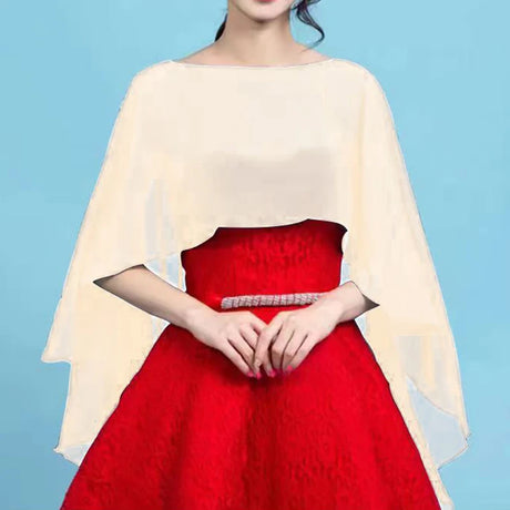 Women's Chiffon Cape Bolero Femme Mariage Chalas Mujer Evening Wedding Bridal Jacket Wraps Accessories Peleryna Cloak Boda Shawl