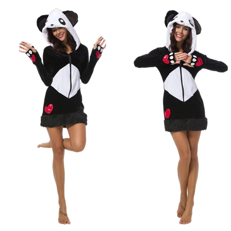 Sexy Christmas Ladies Costume Halloween Cosplay Big Tail Wolf Role Play Party Maid Seduction Santa Claus Gift Womens Uniform