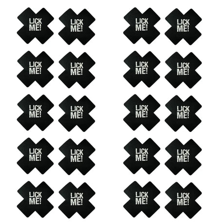 20pcs Red Heart Kiss Me Shape Self-Adhesive Disposable Satin Nipple Covers for Women Breast Pasties Stickers for Strapless Cloth