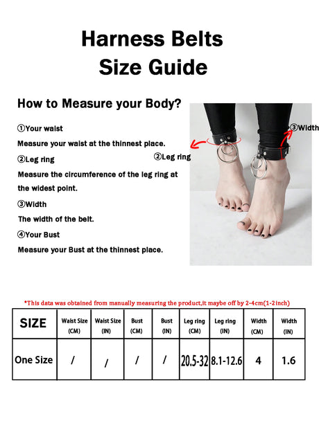 2PCS Women's Fashion Leather Leg Rings Adjustable Sexy Leg Decorations with Daily Date Party BDSM Clothing Accessories