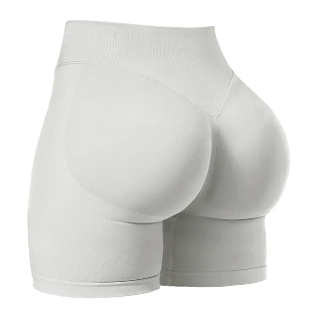 Women Seamless Yoga Leggings Summer Fitness High Waist Gym Shorts Scrunch Shorts Booty High Stretch Running Bike Pants