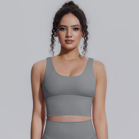 Women Summer Yoga Bra Underwear Shockproof Bra Sports Running Beautiful Back V Shaped Fitness Yoga Tank Top Bra with Chest Pad 