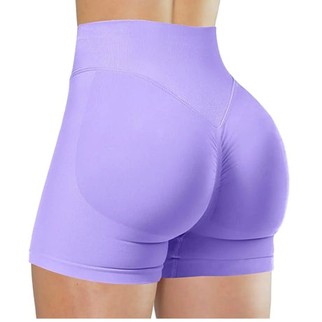 Summer High Waisted Yoga Shorts for Women Fashionable and Sexy Running Fitness Pants Solid Color Yoga Leggings Elastic Tights
