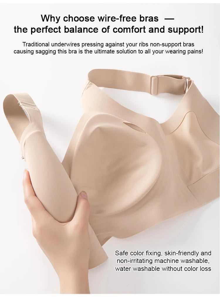 Push-Up Lifting Wireless Bra, Women's Comfortable Seamless Underwear,Soft Breathable Skin-Friendly,No Steel Ring,Ideal for Daily