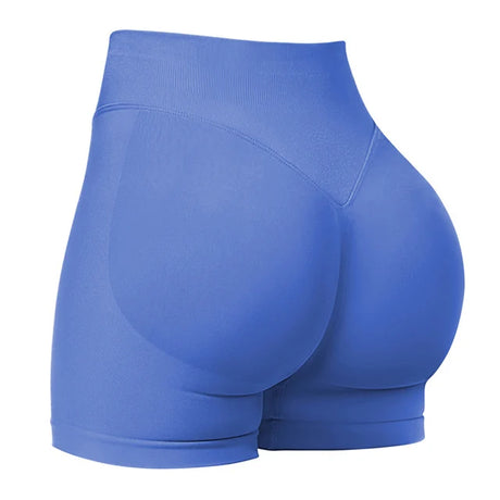 Women Seamless Yoga Leggings Summer Fitness High Waist Gym Shorts Scrunch Shorts Booty High Stretch Running Bike Pants