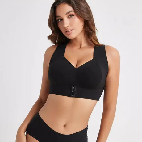 Women's Posture Correction Bras Seamless Wireless Push Up Bralette with Cross Back Support Female Lingerie
