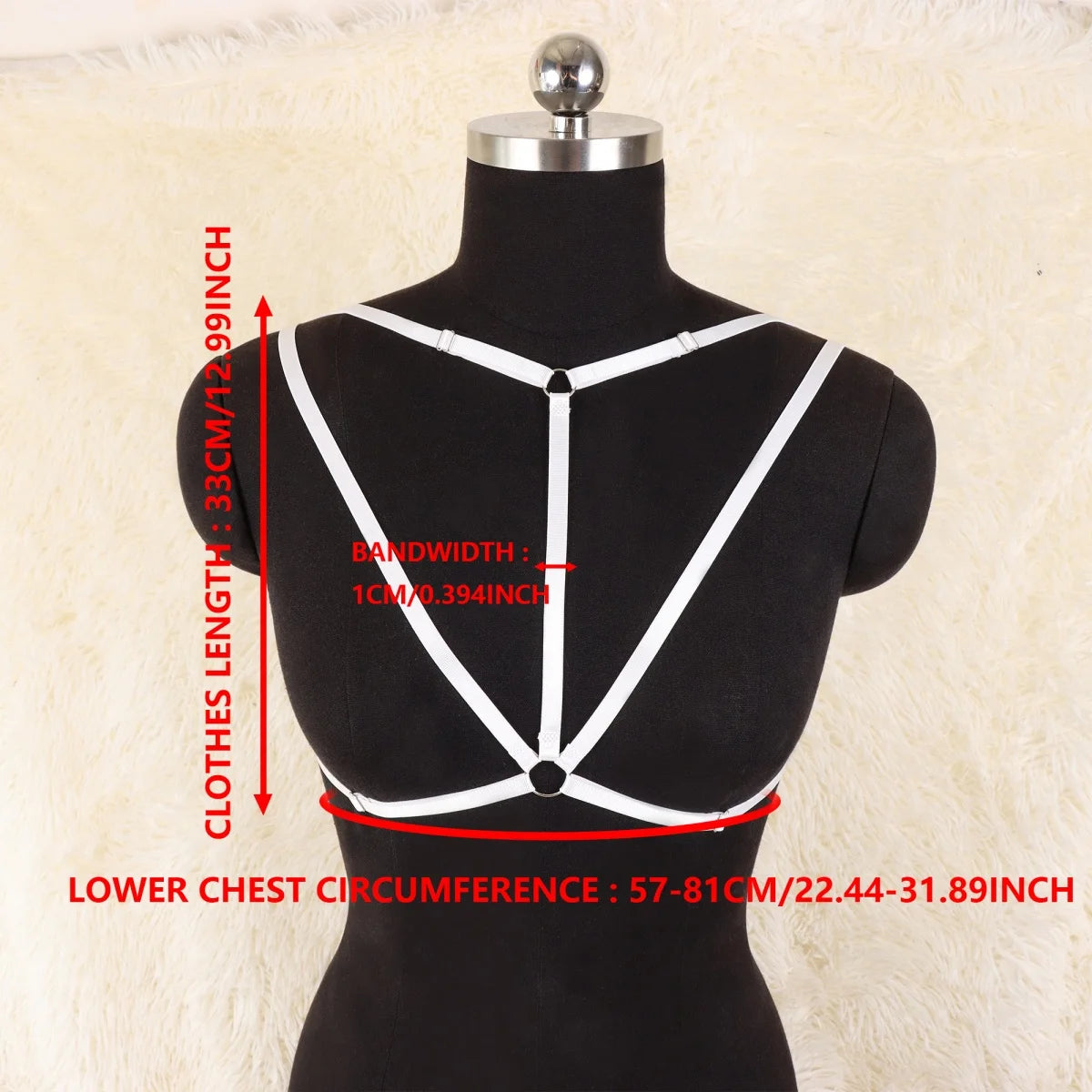 Red Body Harness Belt: Strappy Cage Bralette, Naughty Tank Top