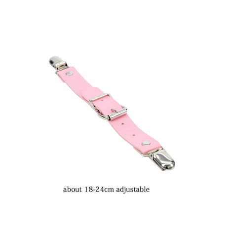 Women Rock Sexy Elastic Leather Belt Heart Leg Punk Thigh Garter Cosplay Spike Rivet Pink Gothic Thigh Ring Heart Garter