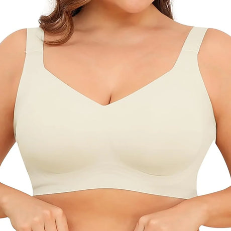 5Pcs Solid Color Seamless Wireless Bra, Full Coverage Push Up Bralette Anti-Sagging Breathable Soft Thin Cup With Adjustable Straps For Sports Yoga Daily Wear